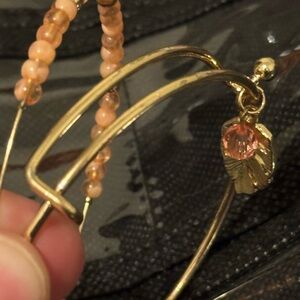 Kids Gold Bracelet with Peachy Pink Accents